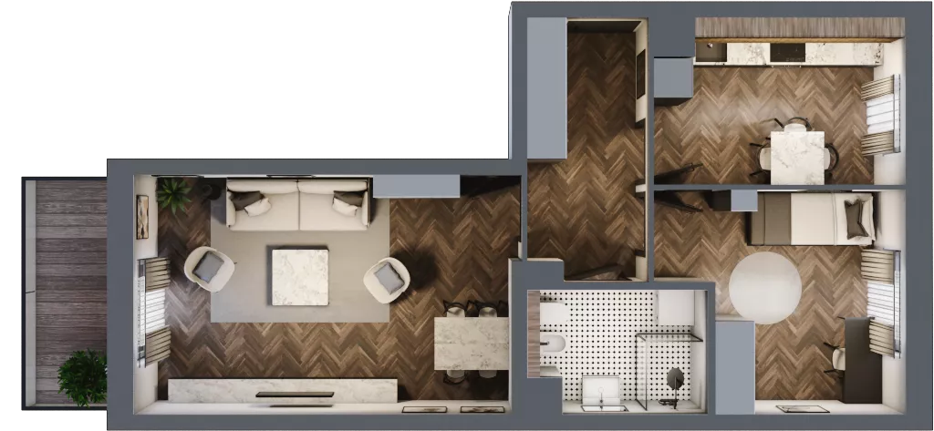 2 pokoje, mieszkanie 53,14 m², piętro 5, oferta nr 34, Osiedle Nove, Ostróda, ul. 1 Dywizji