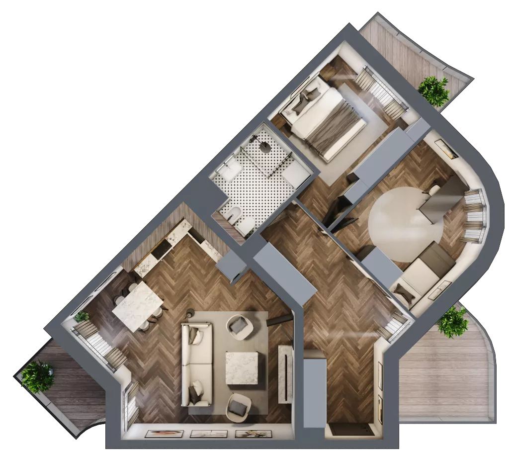 3 pokoje, mieszkanie 64,22 m², piętro 4, oferta nr 33, Osiedle Nove, Ostróda, ul. 1 Dywizji
