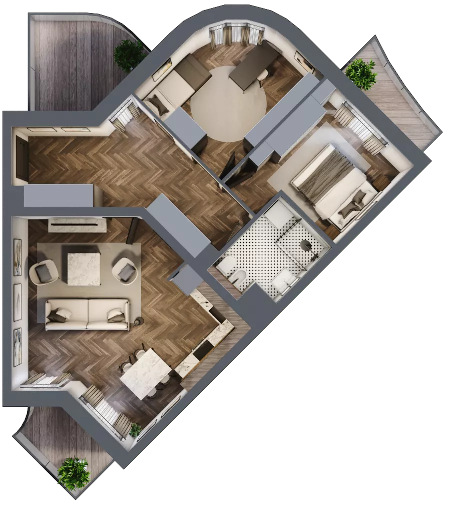 3 pokoje, mieszkanie 64,22 m², piętro 1, oferta nr 40, Osiedle Nove, Ostróda, ul. 1 Dywizji