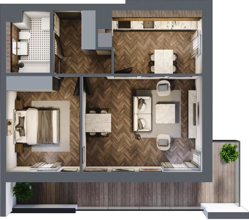 2 pokoje, mieszkanie 55,37 m², parter, oferta nr 1-31, Fromborska, Elbląg, Nad Jarem, ul. Fromborska 2B