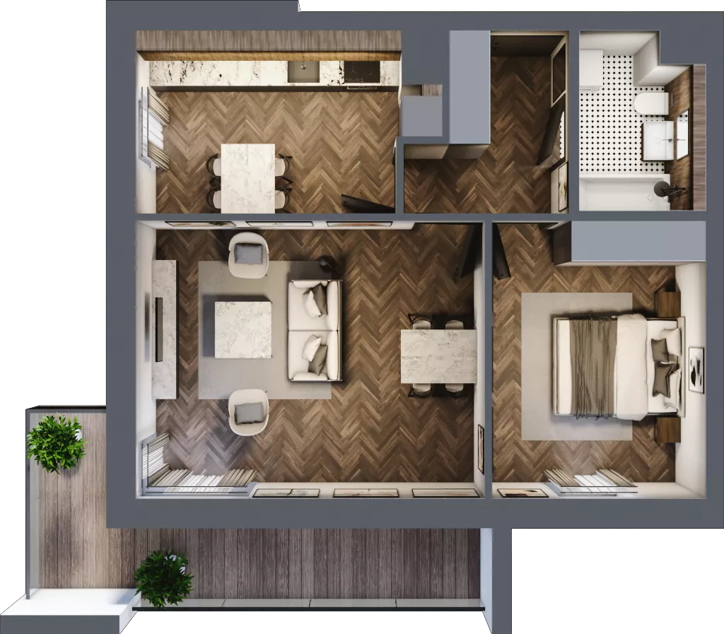 2 pokoje, mieszkanie 55,37 m², parter, oferta nr 1-82, Fromborska, Elbląg, Nad Jarem, ul. Fromborska 2B