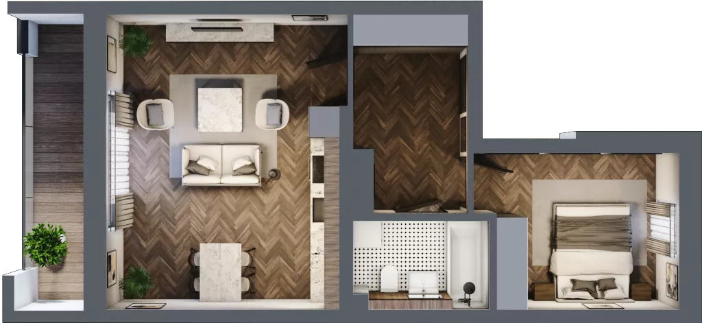 2 pokoje, mieszkanie 50,09 m², parter, oferta nr 2-71, Fromborska, Elbląg, Nad Jarem, ul. Fromborska 2B