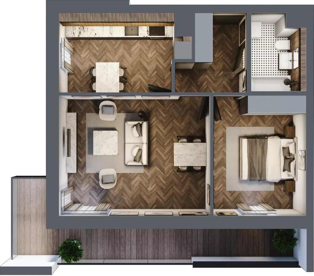 2 pokoje, mieszkanie 55,37 m², piętro 4, oferta nr 2-69, Fromborska, Elbląg, Nad Jarem, ul. Fromborska 2B