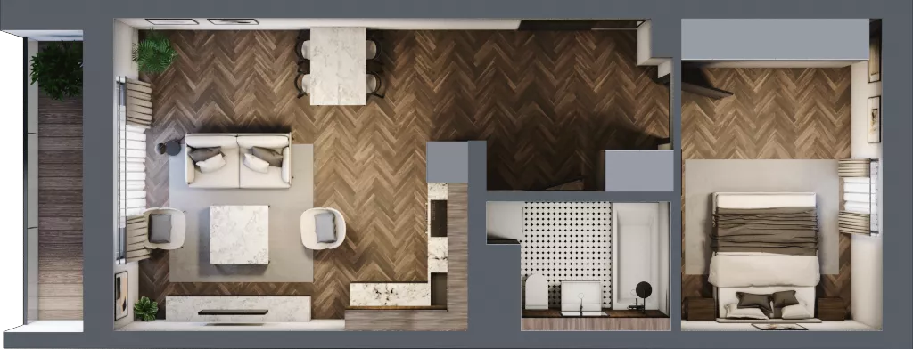 2 pokoje, mieszkanie 47,89 m², parter, oferta nr 2-11, Fromborska, Elbląg, Nad Jarem, ul. Fromborska 2B