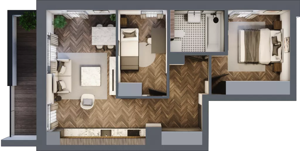 3 pokoje, mieszkanie 53,65 m², piętro 3, oferta nr 2-86, Fromborska, Elbląg, Nad Jarem, ul. Fromborska 2B