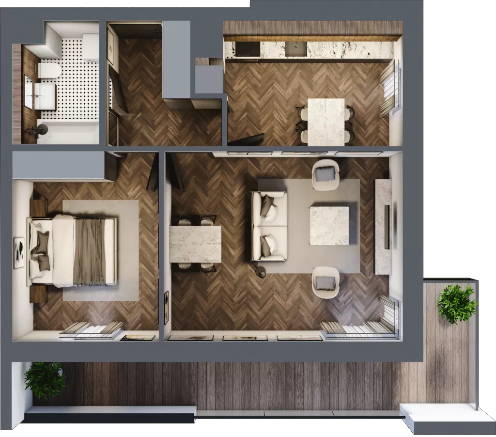 2 pokoje, mieszkanie 55,37 m², parter, oferta nr 2-26, Fromborska, Elbląg, Nad Jarem, ul. Fromborska 2B