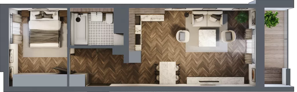 2 pokoje, mieszkanie 46,00 m², piętro 2, oferta nr 2-62, Fromborska, Elbląg, Nad Jarem, ul. Fromborska 2B