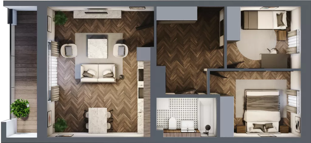3 pokoje, mieszkanie 60,38 m², piętro 2, oferta nr 2-79, Fromborska, Elbląg, Nad Jarem, ul. Fromborska 2B