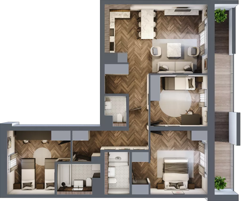 4 pokoje, mieszkanie 90,78 m², parter, oferta nr 2-47, Fromborska, Elbląg, Nad Jarem, ul. Fromborska 2B