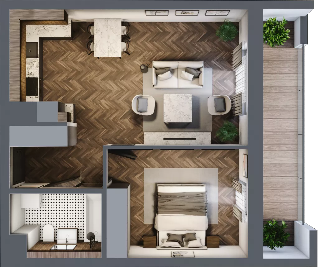 2 pokoje, mieszkanie 47,81 m², parter, oferta nr 2-27, Fromborska, Elbląg, Nad Jarem, ul. Fromborska 2B