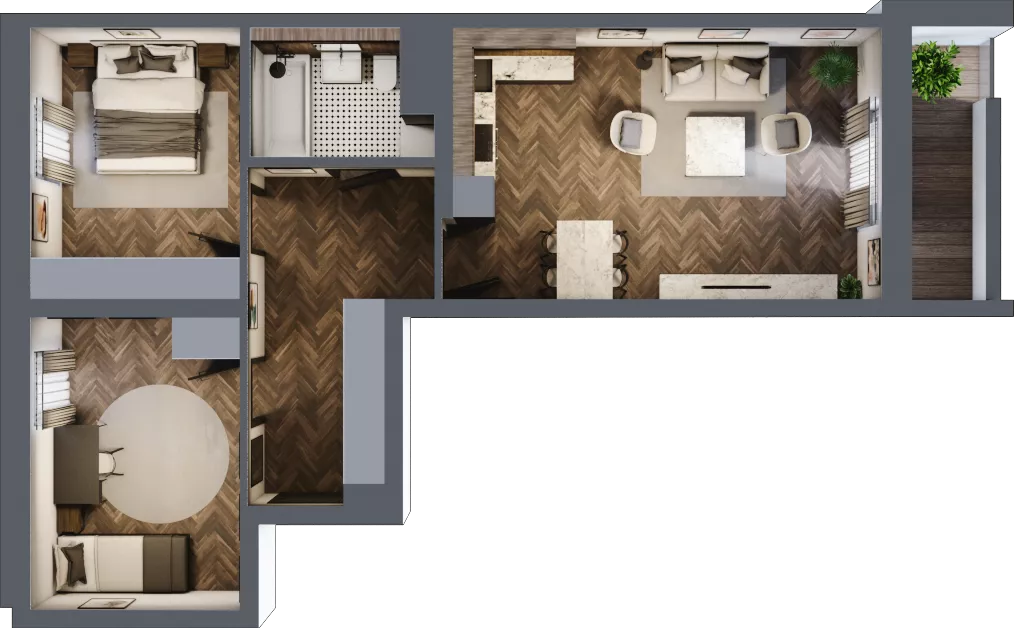 3 pokoje, mieszkanie 64,64 m², piętro 3, oferta nr 3-68, Fromborska, Elbląg, Nad Jarem, ul. Fromborska 2B