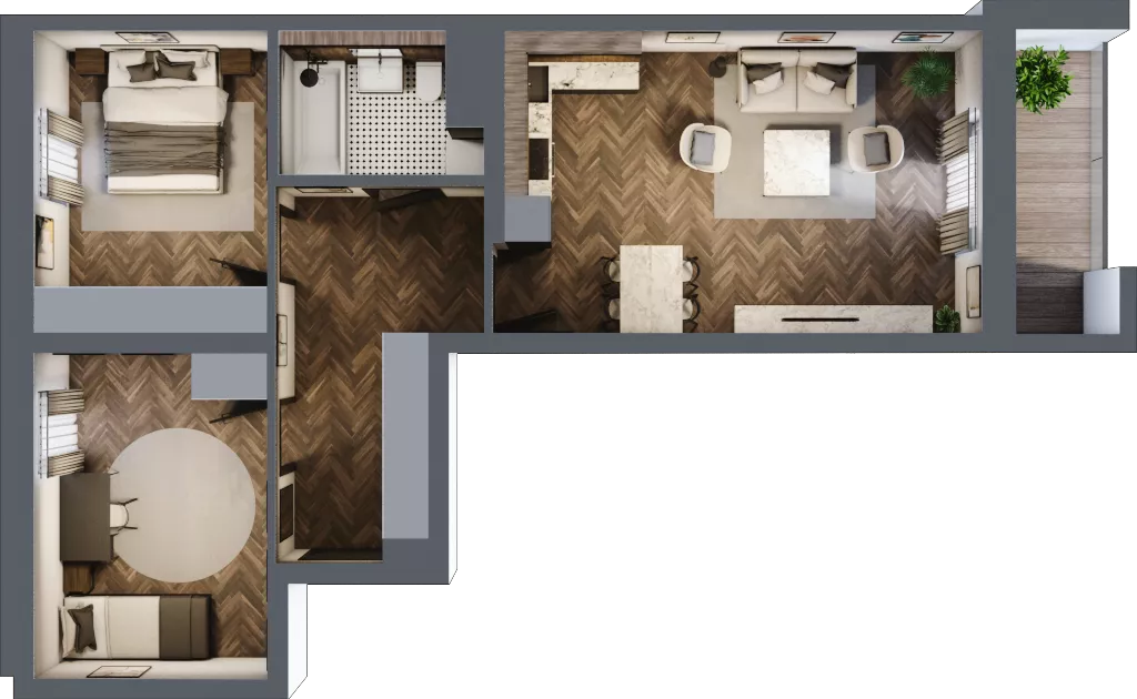 3 pokoje, mieszkanie 64,64 m², piętro 2, oferta nr 3-63, Fromborska, Elbląg, Nad Jarem, ul. Fromborska 2B