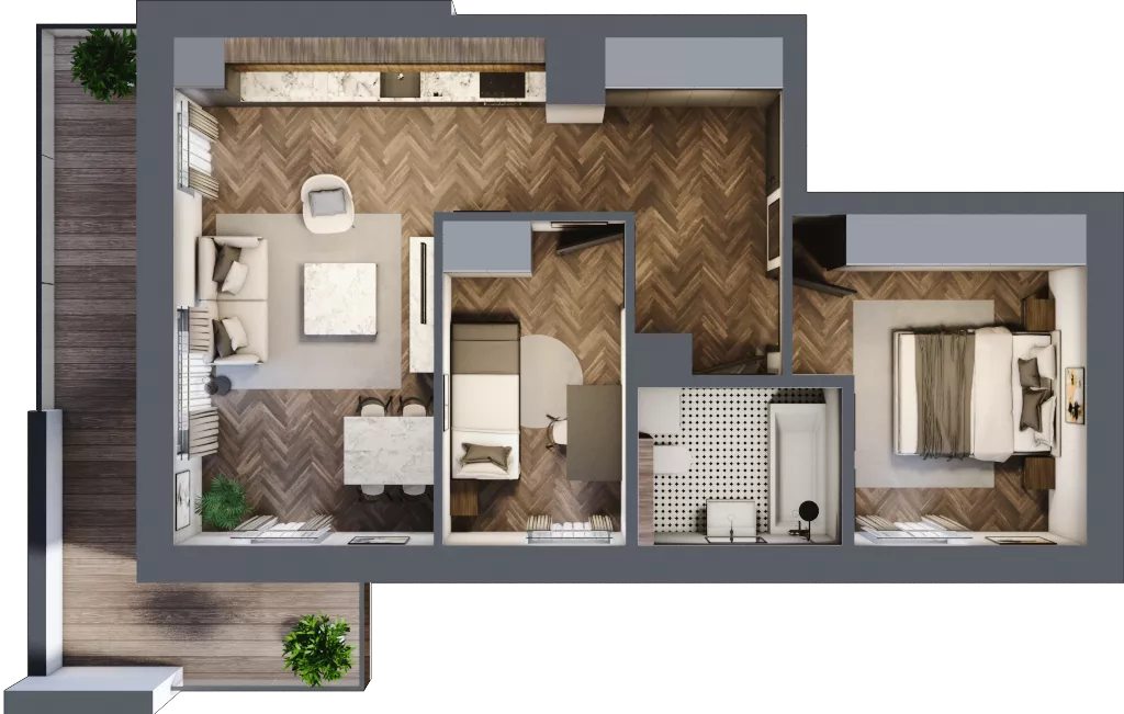 3 pokoje, mieszkanie 54,77 m², piętro 1, oferta nr 3-56, Fromborska, Elbląg, Nad Jarem, ul. Fromborska 2B
