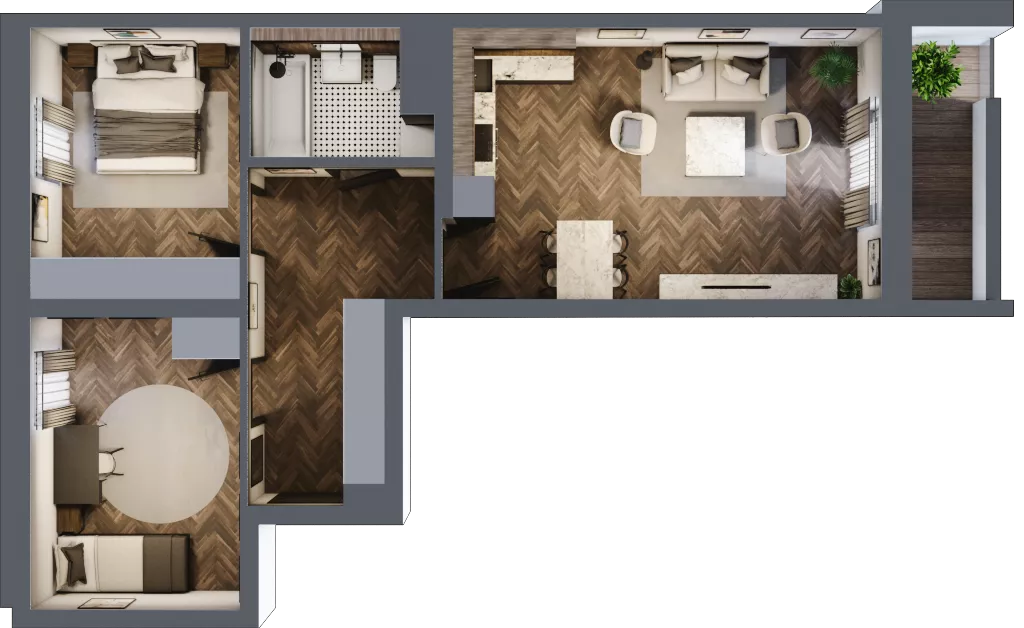 3 pokoje, mieszkanie 64,64 m², piętro 1, oferta nr 3-58, Fromborska, Elbląg, Nad Jarem, ul. Fromborska 2B