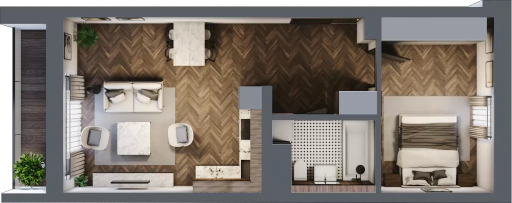2 pokoje, mieszkanie 47,89 m², parter, oferta nr 3-16, Fromborska, Elbląg, Nad Jarem, ul. Fromborska 2B