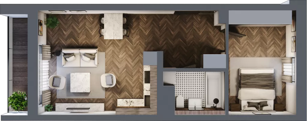 2 pokoje, mieszkanie 47,89 m², piętro 2, oferta nr 3-22, Fromborska, Elbląg, Nad Jarem, ul. Fromborska 2B