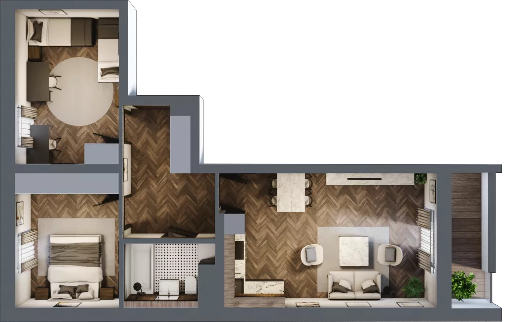 3 pokoje, mieszkanie 63,56 m², piętro 3, oferta nr 3-45, Fromborska, Elbląg, Nad Jarem, ul. Fromborska 2B