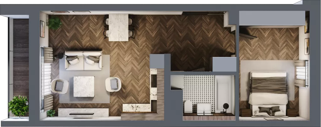 2 pokoje, mieszkanie 47,89 m², piętro 4, oferta nr 3-28, Fromborska, Elbląg, Nad Jarem, ul. Fromborska 2B