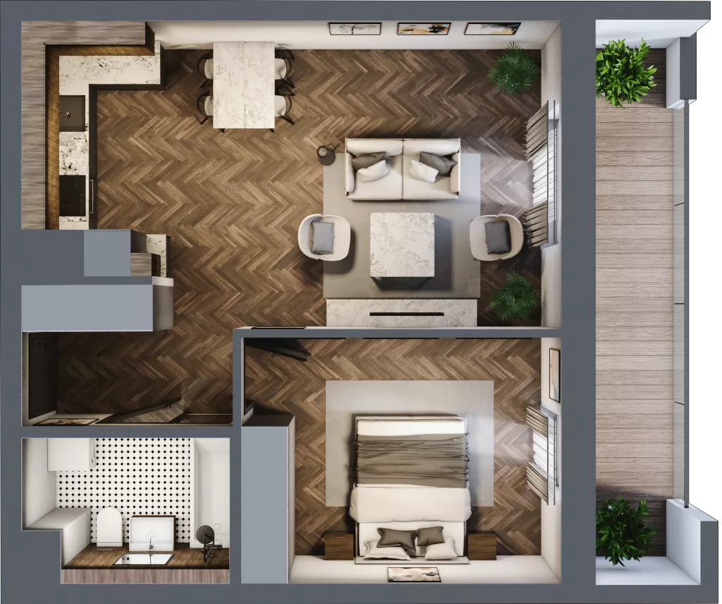 2 pokoje, mieszkanie 47,81 m², piętro 2, oferta nr 3-40, Fromborska, Elbląg, Nad Jarem, ul. Fromborska 2B