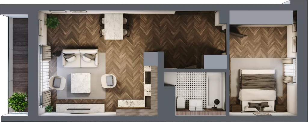 2 pokoje, mieszkanie 47,89 m², piętro 3, oferta nr 3-25, Fromborska, Elbląg, Nad Jarem, ul. Fromborska 2B