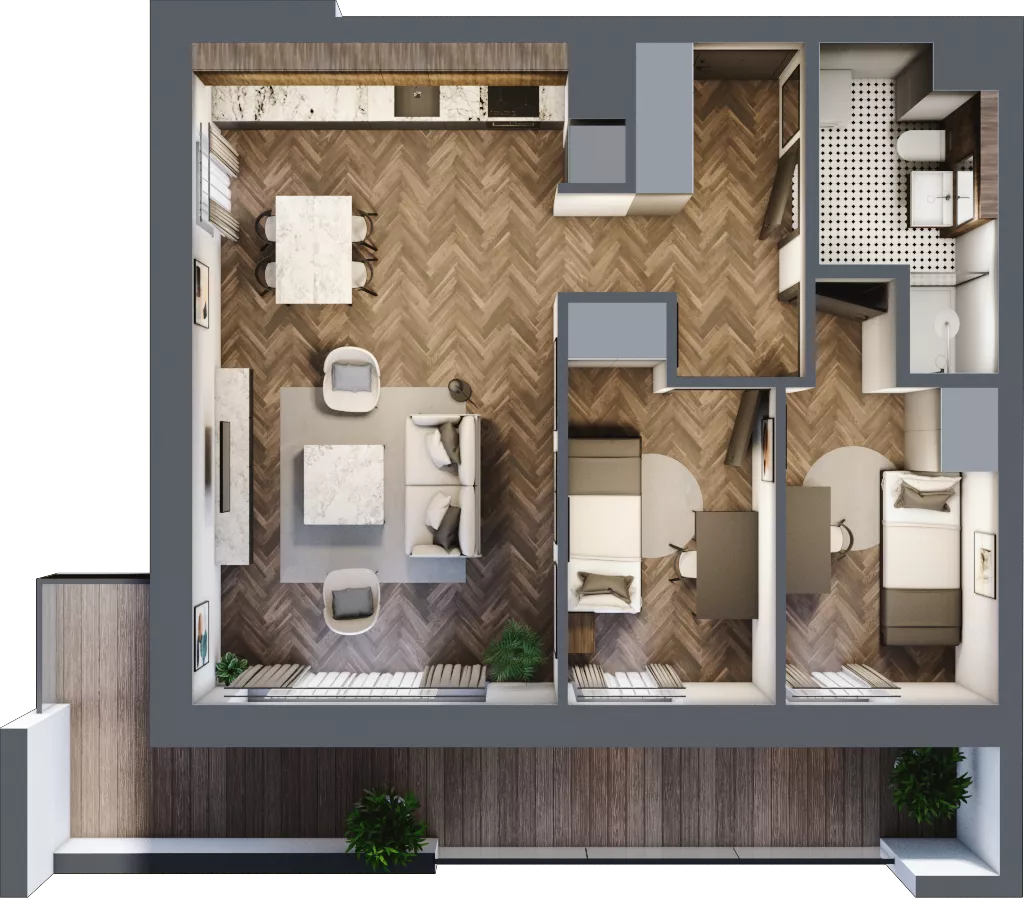 3 pokoje, mieszkanie 55,19 m², piętro 3, oferta nr 3-70, Fromborska, Elbląg, Nad Jarem, ul. Fromborska 2B