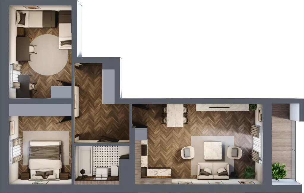 3 pokoje, mieszkanie 63,56 m², parter, oferta nr 3-33, Fromborska, Elbląg, Nad Jarem, ul. Fromborska 2B