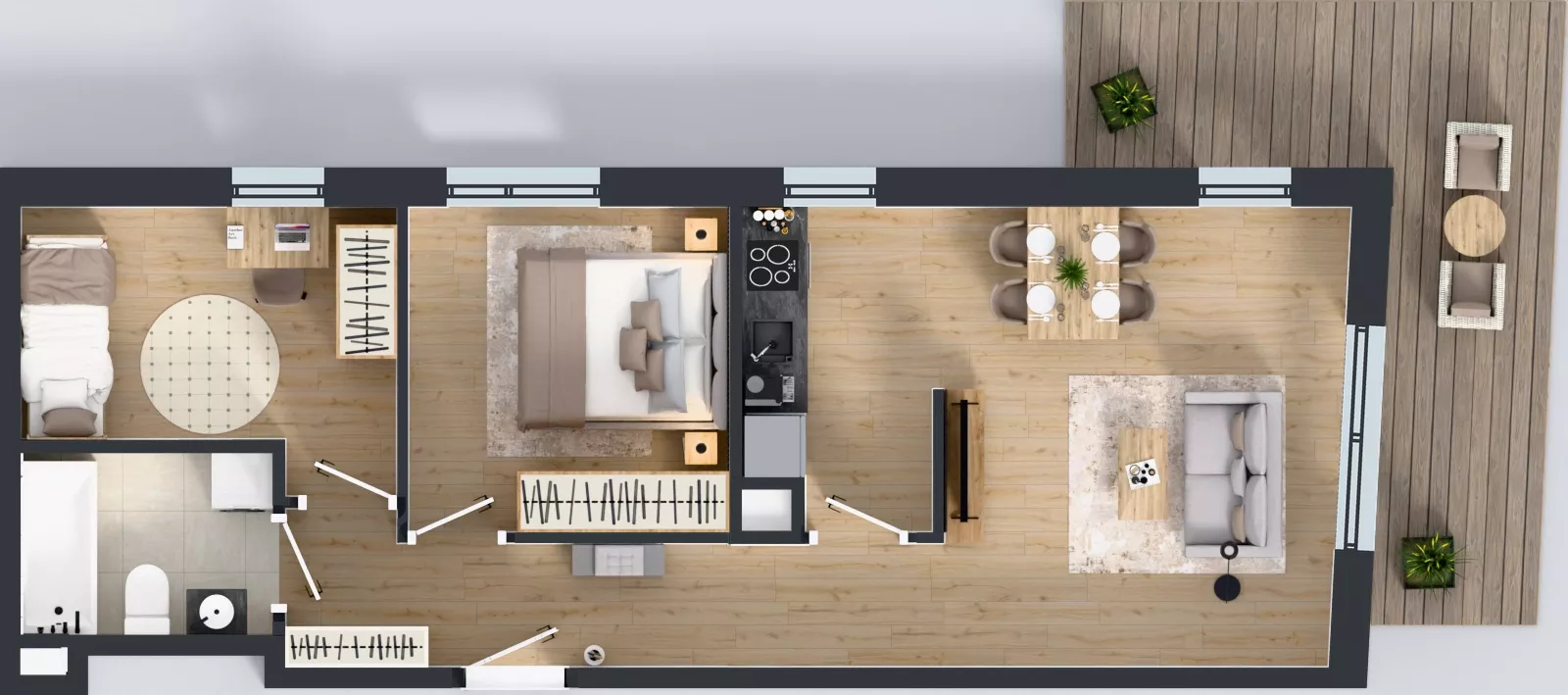 3 pokoje, mieszkanie 54,25 m², piętro 1, oferta nr K3.08, Korkowa 146, Warszawa, Wawer, ul. Korkowa 146