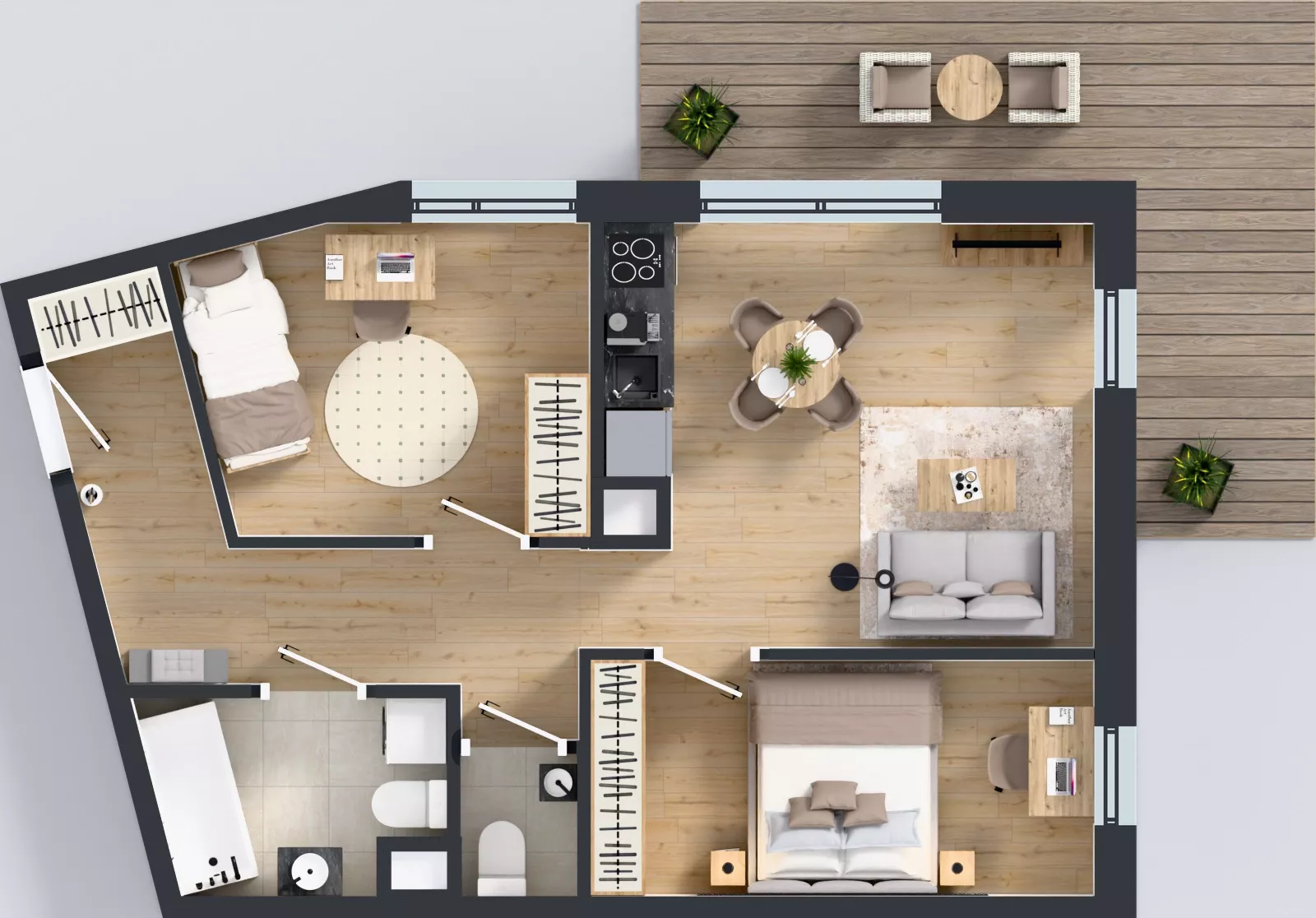 3 pokoje, mieszkanie 51,56 m², piętro 3, oferta nr K1.18, Korkowa 146, Warszawa, Wawer, ul. Korkowa 146
