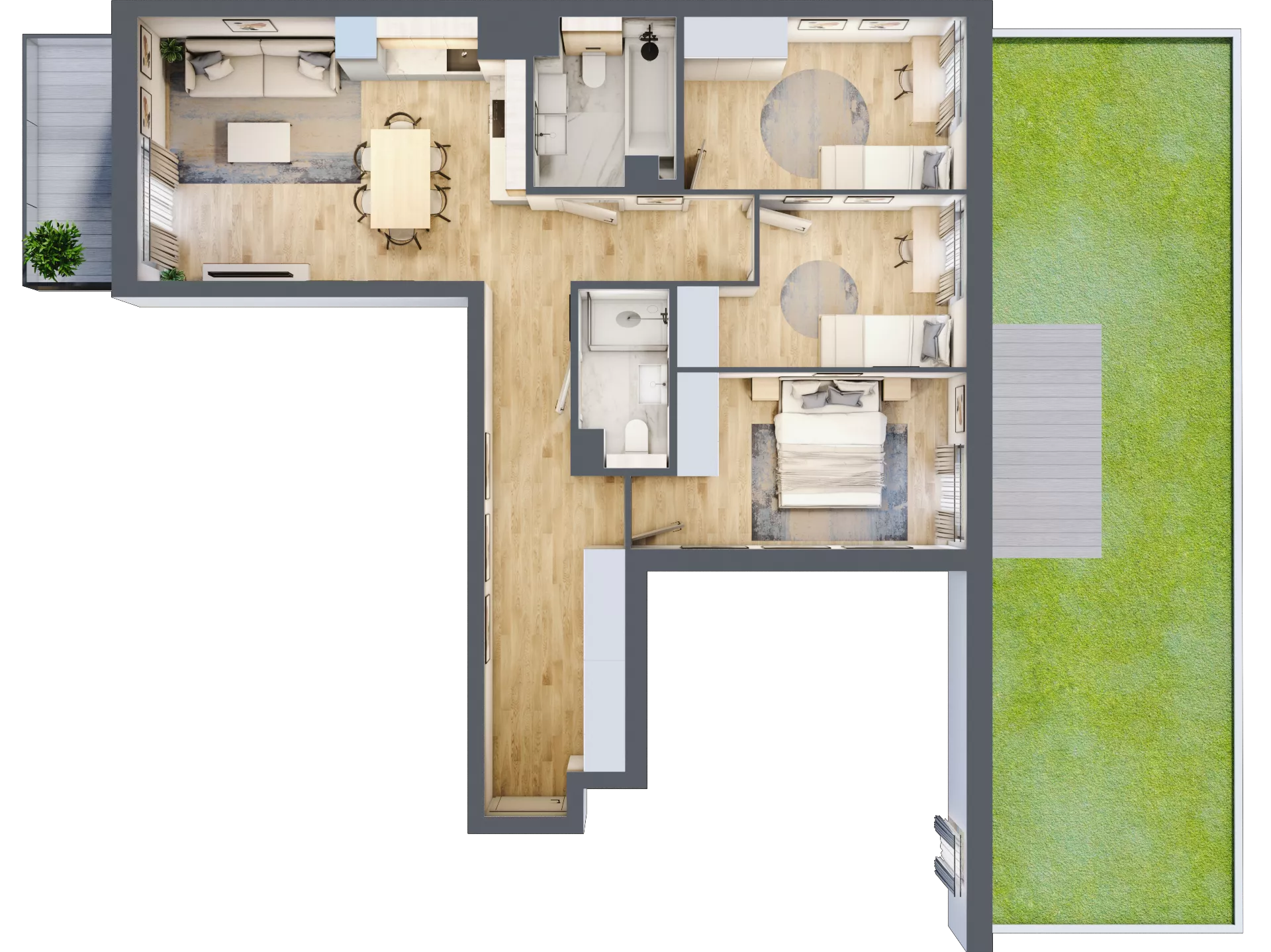 4 pokoje, mieszkanie 75,19 m², parter, oferta nr M2, Aleja Krakowska 201, Warszawa, Włochy, Raków, al. Krakowska 201
