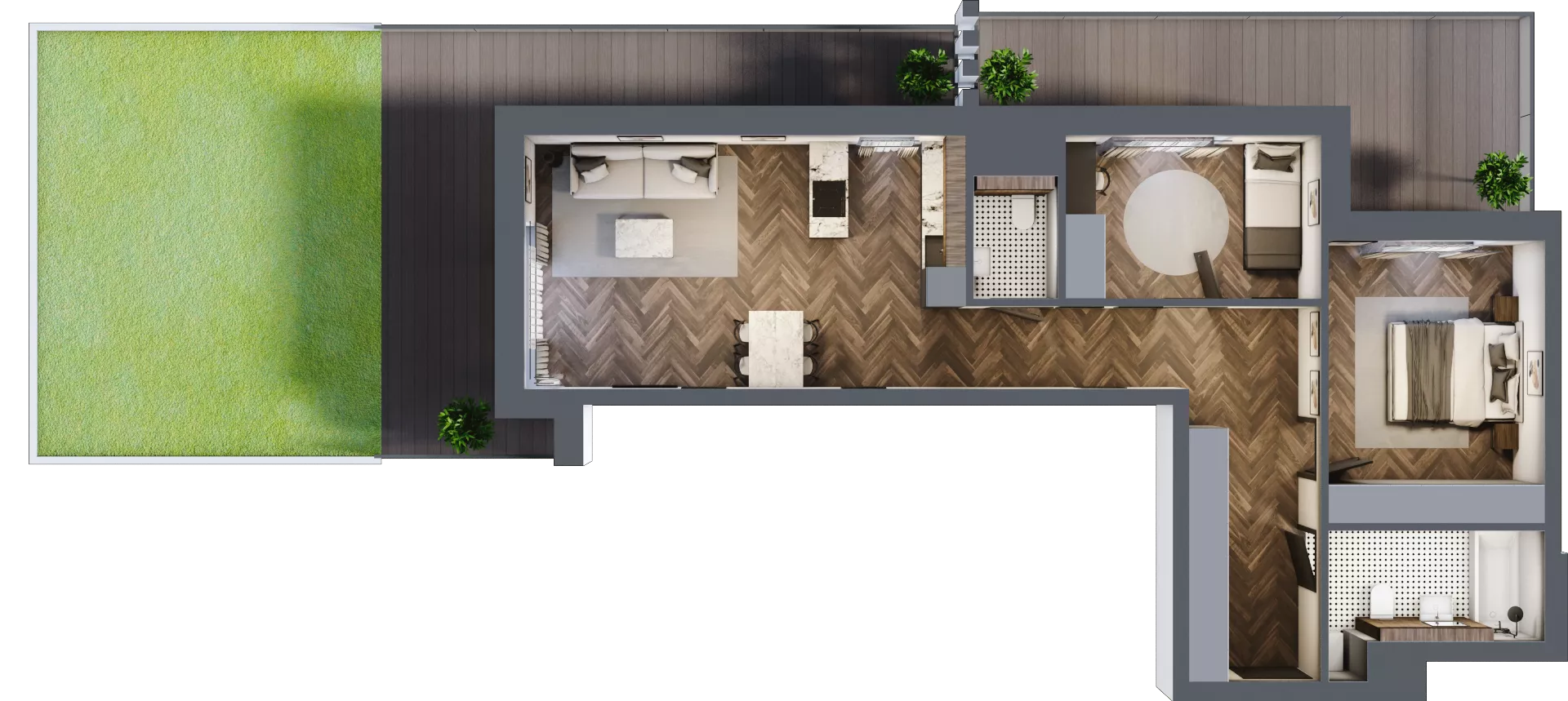 3 pokoje, mieszkanie 72,99 m², piętro 1, oferta nr A16, Novy Mateczny, Kraków, Podgórze, ul. Łagiewnicka 33a