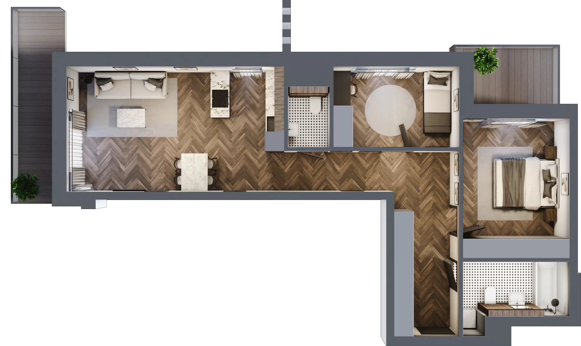 3 pokoje, mieszkanie 72,99 m², piętro 3, oferta nr A42, Novy Mateczny, Kraków, Podgórze, ul. Łagiewnicka 33a