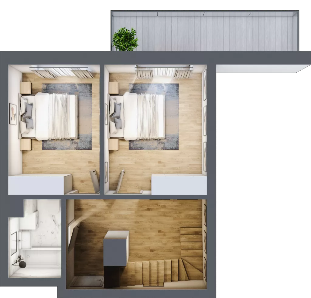 3 pokoje, mieszkanie 66,70 m², piętro 4, oferta nr B1.4.03, Zakamarki, Marki, Aleja Marszałka Józefa Piłsudskiego 102