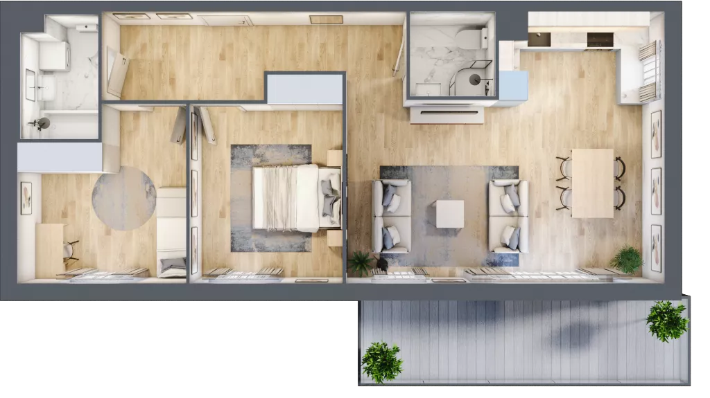 3 pokoje, mieszkanie 71,71 m², parter, oferta nr C/4, Pilotów 21, Gdańsk, Zaspa, Zaspa-Młyniec, ul. Pilotów 21