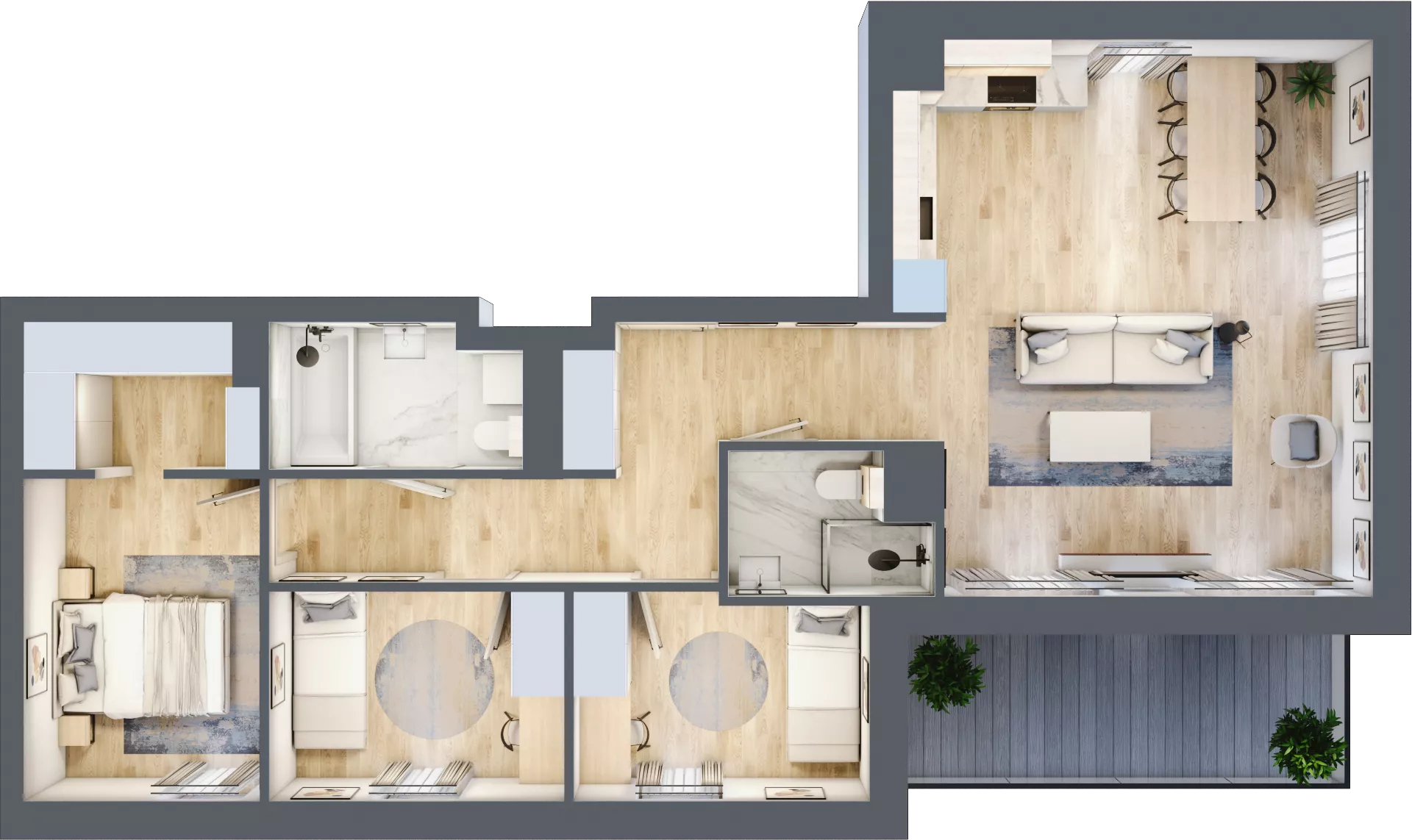 4 pokoje, apartament 81,88 m², piętro 3, oferta nr M21, Villa Terra, Polanica-Zdrój, ul. Mickiewicza 2C