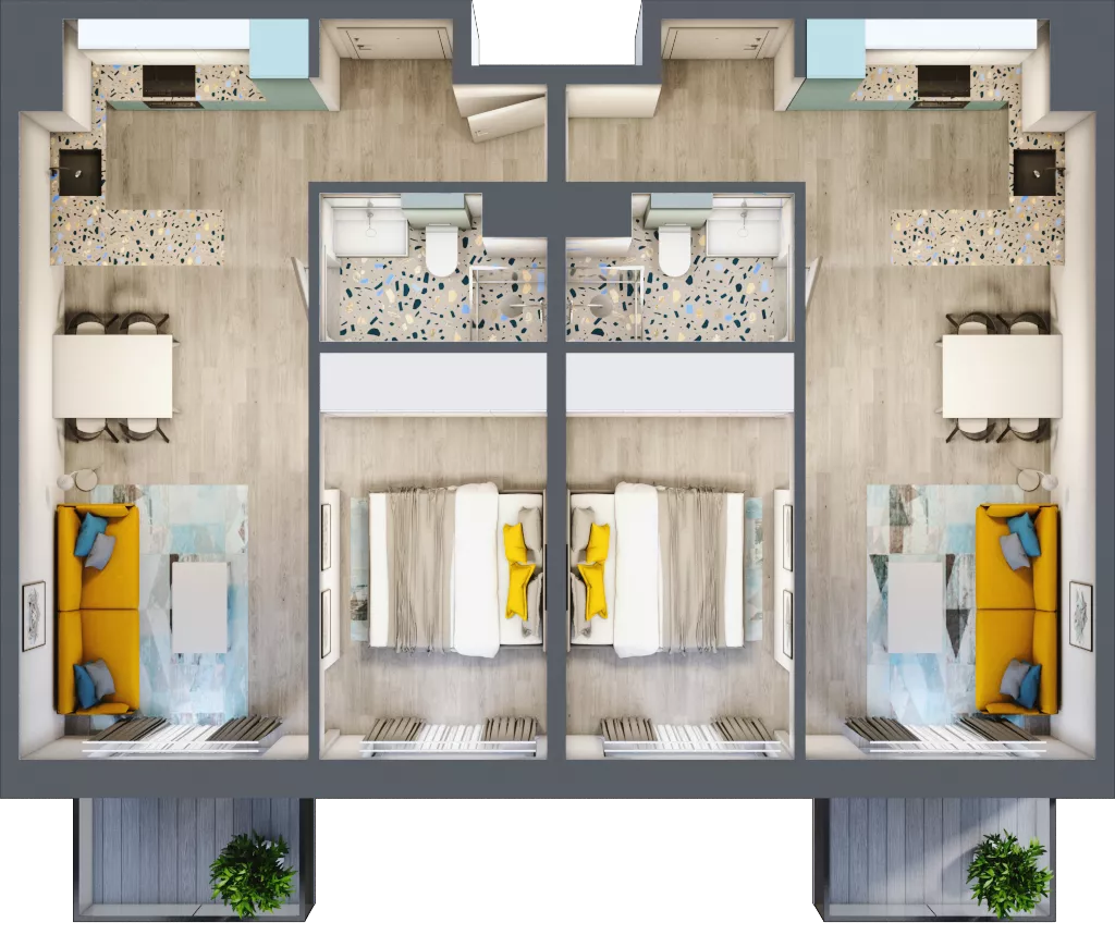 4 pokoje, mieszkanie 76,82 m², piętro 4, oferta nr E.4.3, Osiedle Nowa Dąbrowa, Dąbrowa Górnicza, Gołonóg, ul. Graniczna 14