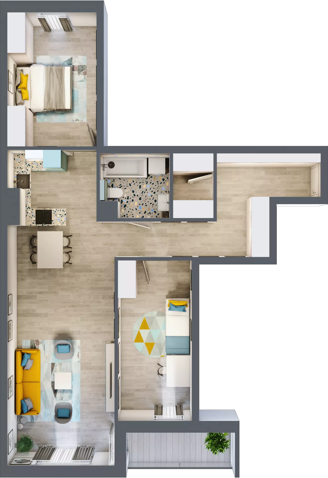 3 pokoje, mieszkanie 83,79 m², piętro 3, oferta nr B21, Osiedle Kaskada, Zabrze, Osiedle Tadeusza Kotarbińskiego, ul. Mieczysława Niedziałkowskiego 56