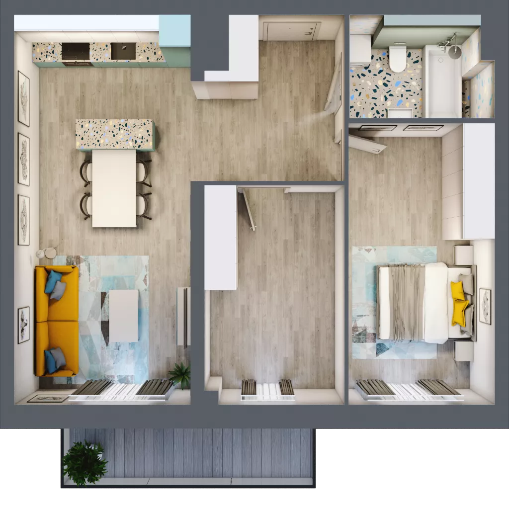 2 pokoje, mieszkanie 64,64 m², piętro 3, oferta nr A.20, Och!Widzew, Łódź, Widzew, ul. Przybyszewskiego 292-300