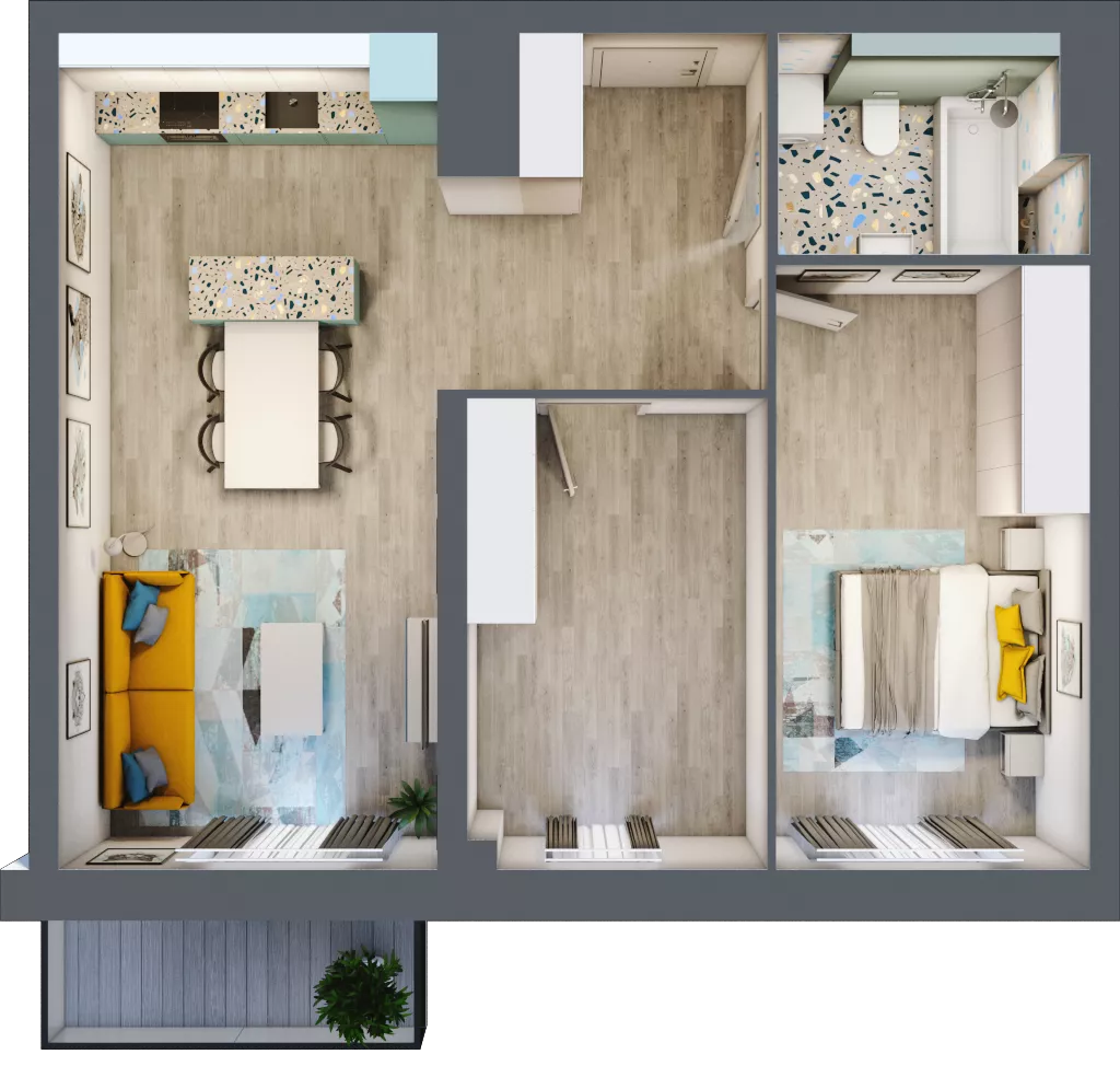 2 pokoje, mieszkanie 64,50 m², piętro 4, oferta nr A.26, Och!Widzew, Łódź, Widzew, ul. Przybyszewskiego 292-300