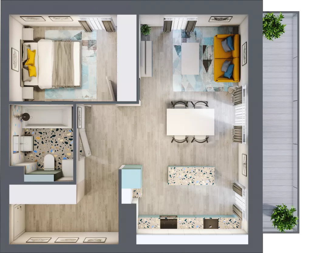 2 pokoje, mieszkanie 51,05 m², piętro 2, oferta nr A.13, Och!Widzew, Łódź, Widzew, ul. Przybyszewskiego 292-300