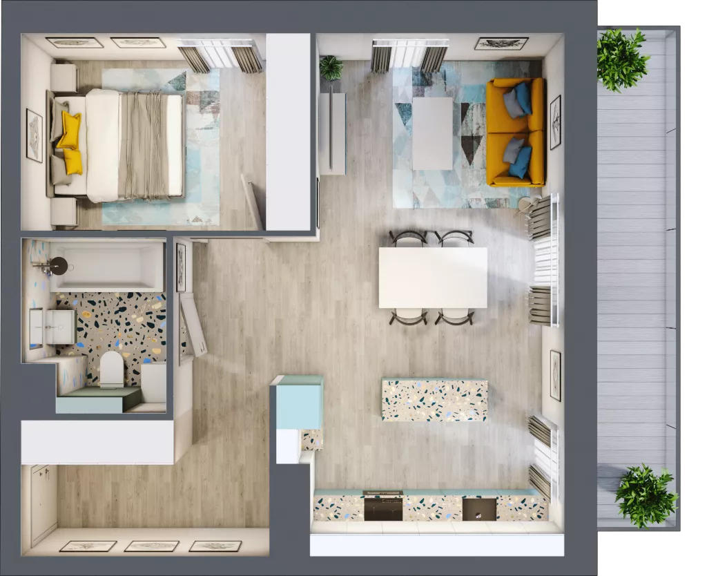 2 pokoje, mieszkanie 50,96 m², piętro 4, oferta nr A.25, Och!Widzew, Łódź, Widzew, ul. Przybyszewskiego 292-300