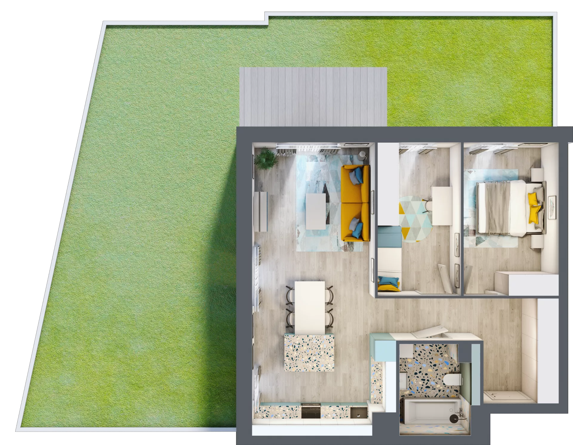 3 pokoje, mieszkanie 68,28 m², parter, oferta nr B.4, Och!Widzew, Łódź, Widzew, ul. Przybyszewskiego 292-300