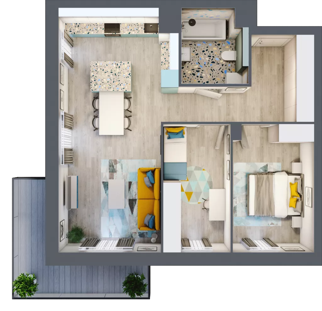 3 pokoje, mieszkanie 68,03 m², piętro 4, oferta nr C.37, Och!Widzew, Łódź, Widzew, ul. Przybyszewskiego 292-300