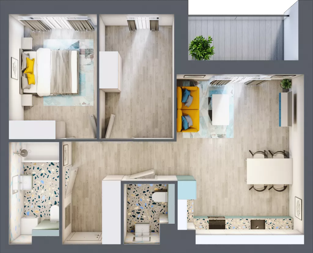 2 pokoje, mieszkanie 59,92 m², piętro 2, oferta nr D.16, Och!Widzew, Łódź, Widzew, ul. Przybyszewskiego 292-300