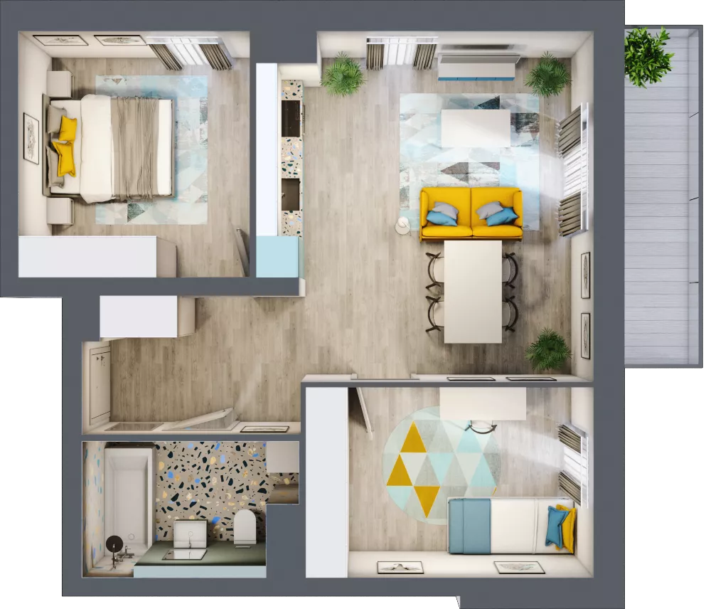 3 pokoje, mieszkanie 58,99 m², piętro 4, oferta nr D.36, Och!Widzew, Łódź, Widzew, ul. Przybyszewskiego 292-300
