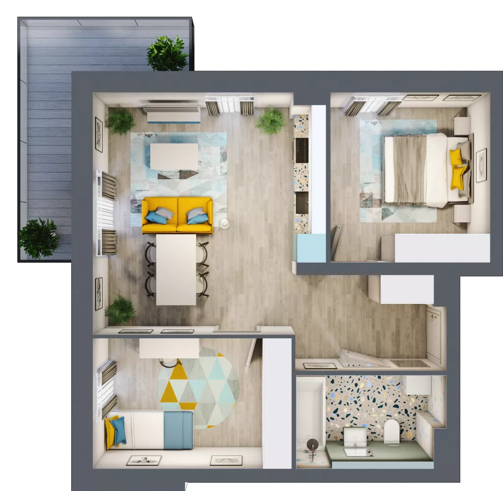 3 pokoje, mieszkanie 59,50 m², piętro 2, oferta nr D.17, Och!Widzew, Łódź, Widzew, ul. Przybyszewskiego 292-300