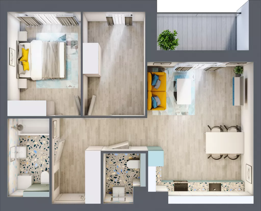 2 pokoje, mieszkanie 59,63 m², piętro 3, oferta nr D.25, Och!Widzew, Łódź, Widzew, ul. Przybyszewskiego 292-300