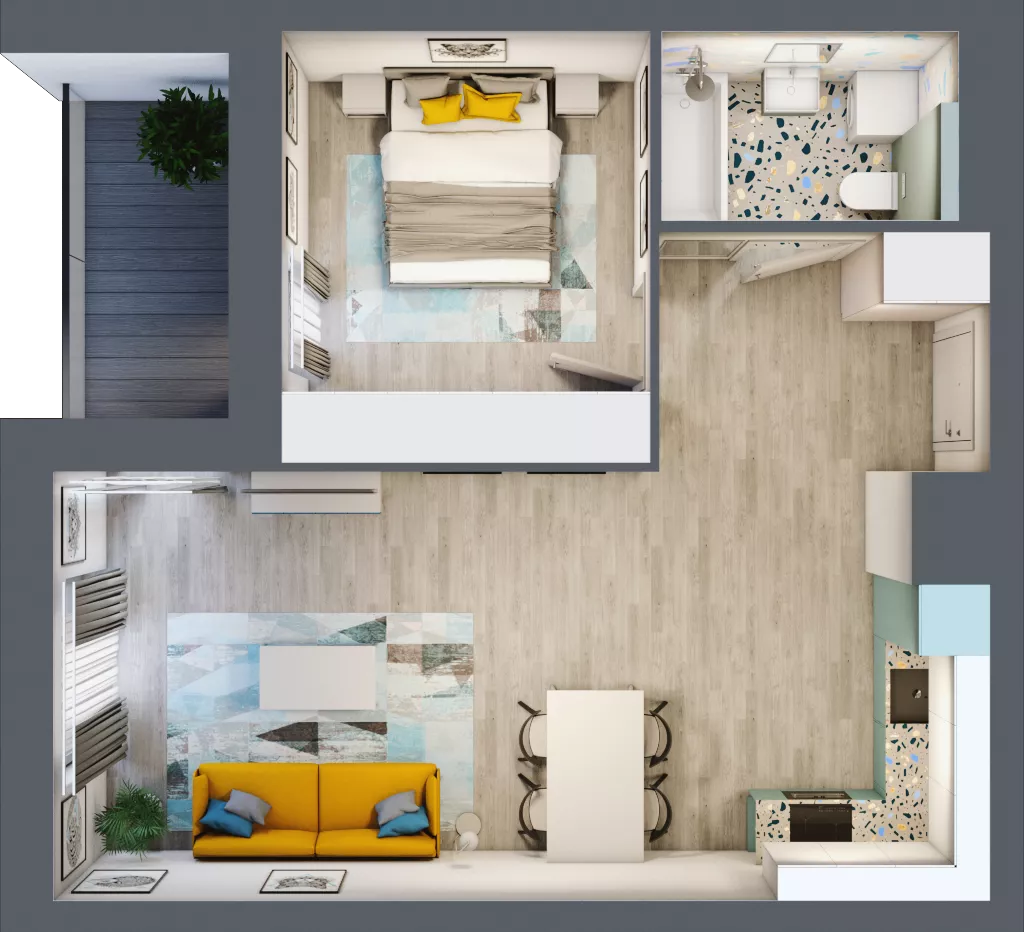2 pokoje, mieszkanie 49,49 m², piętro 3, oferta nr E.26, Och!Widzew, Łódź, Widzew, ul. Przybyszewskiego 292-300