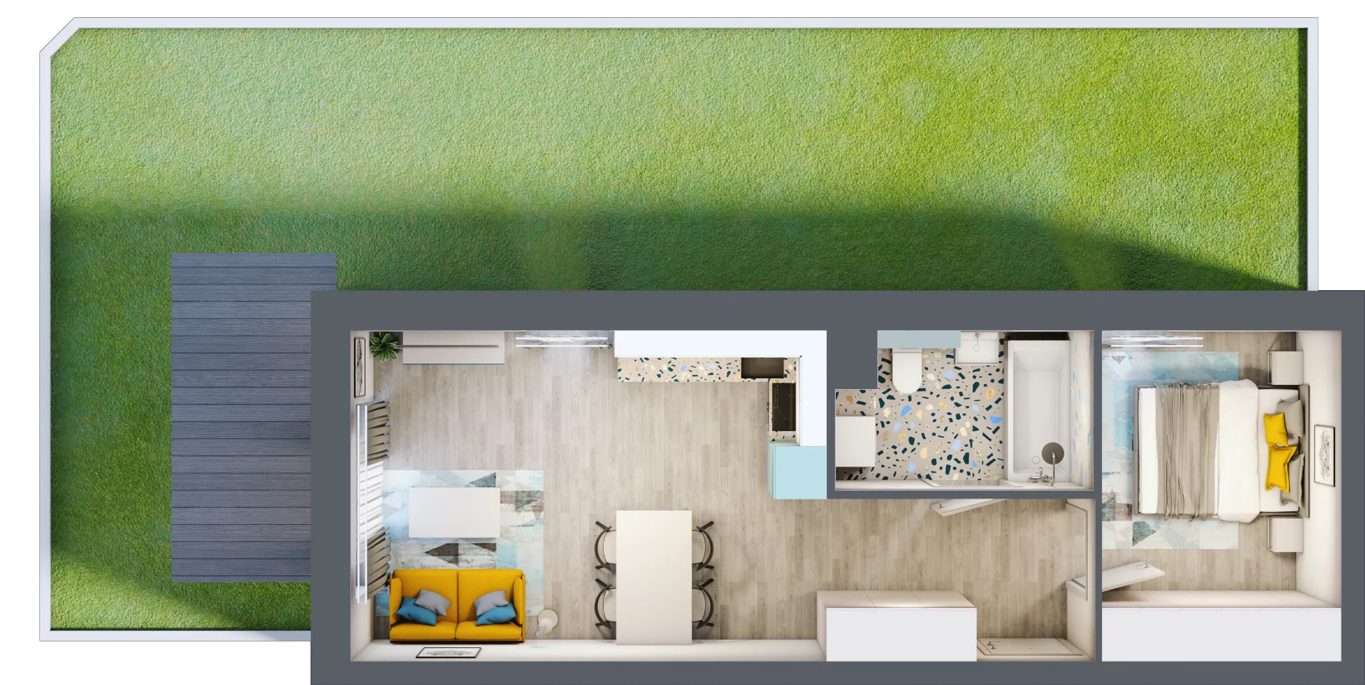 2 pokoje, mieszkanie 40,79 m², parter, oferta nr E.7, Och!Widzew, Łódź, Widzew, ul. Przybyszewskiego 292-300
