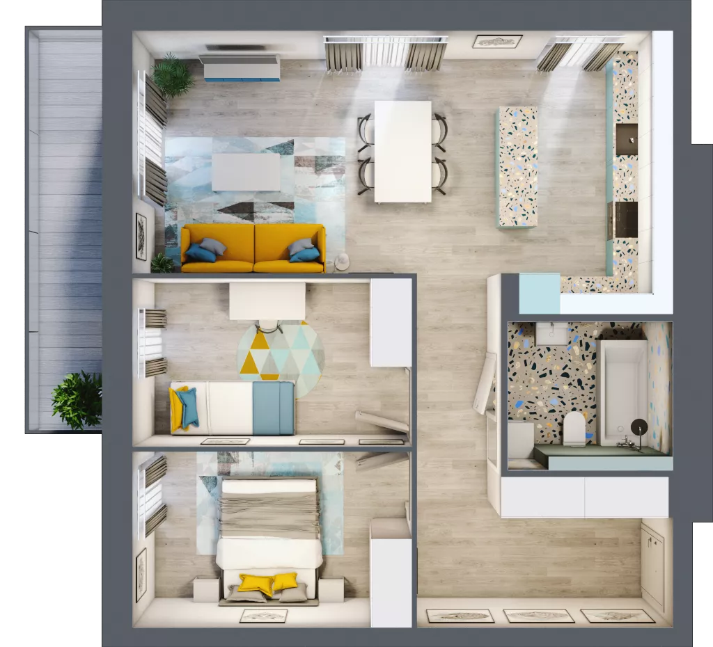 3 pokoje, mieszkanie 67,87 m², piętro 4, oferta nr E.36, Och!Widzew, Łódź, Widzew, ul. Przybyszewskiego 292-300