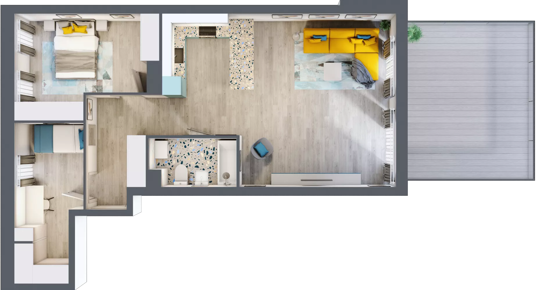 3 pokoje, mieszkanie 73,05 m², piętro 1, oferta nr E/M5, Stara Cegielnia etap II, Mielec, ul. Wojsławska 1